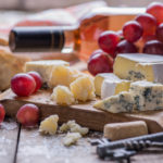 A photo of wine and cheese - having these together may help your teeth!